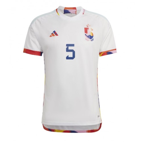 Belgium Jan Vertonghen #5 Replica Away Shirt World Cup 2022 Short Sleeve